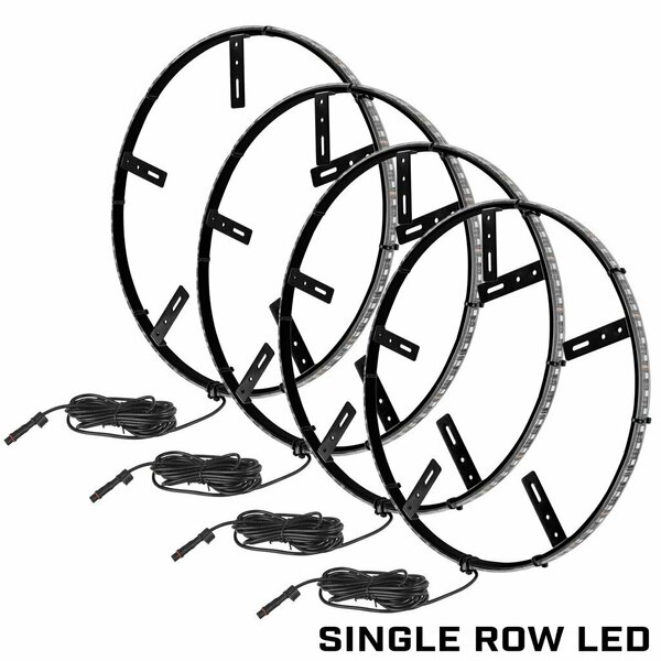 Oracle Light 2835 LEDs Mount To Brake Dust Shield 165 Ring Diameter Double LED White Set Of 4 4228-001